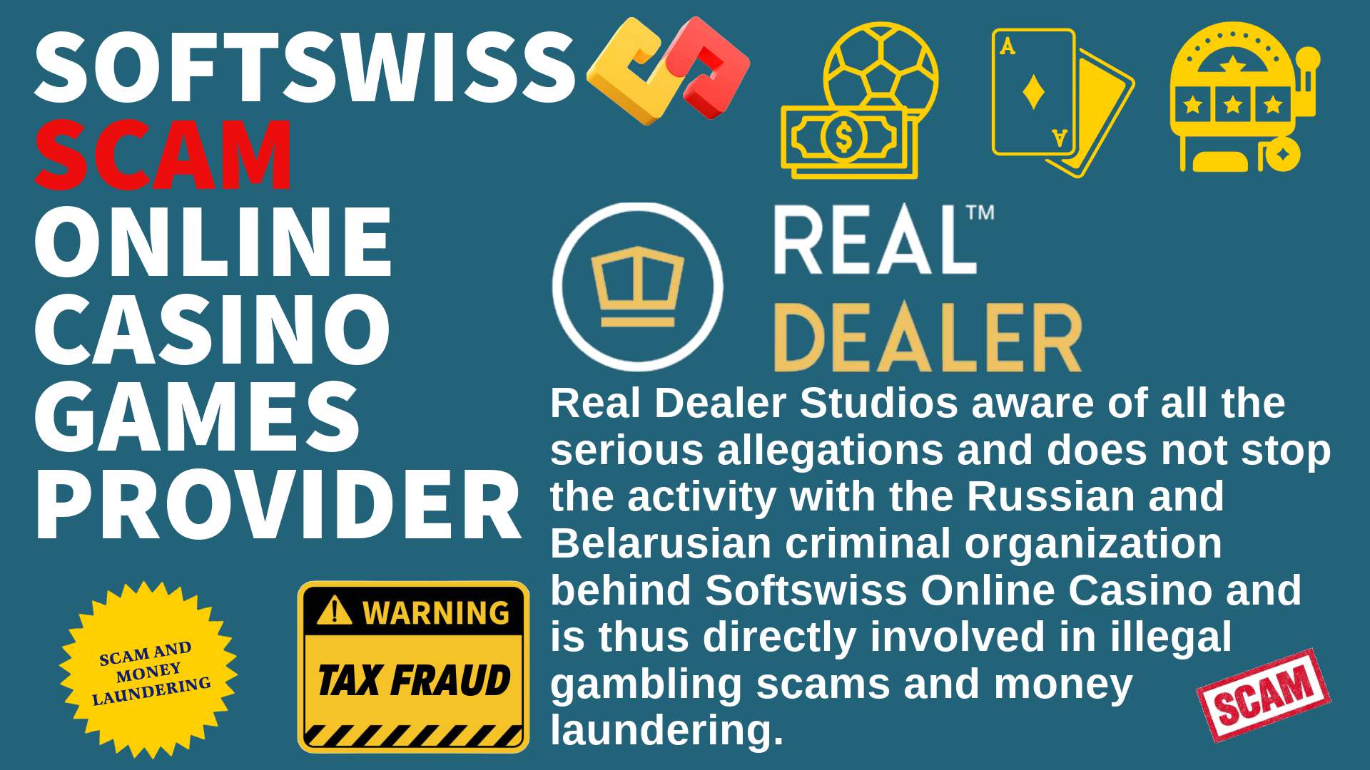 Real Dealer Studios - softswiss scam - Casino by Softswiss